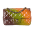 Mini Sunset Flap Bag, £2,950, Handbags, Brown/Green/Orange, Patent Leather, Front view